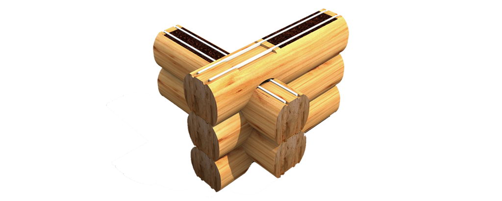 corklog Клееное бревно утепленное пробкой «CorkLog»